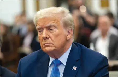  ?? ?? Former President Donald Trump during his civil fraud trial in New York in early November.