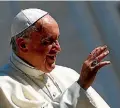  ?? REUTERS/TONY GENTILE ?? Pope Francis