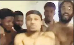  ??  ?? Inmates in Instagram video shot inside the Manhattan Detention Complex in lower Manhattan. Phones are prohibited in city jails.