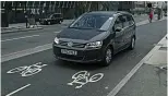  ??  ?? Cycle lane infringeme­nt will be punished