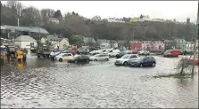  ?? Photograph: Brian Swinbanks. ?? Tobermory’s flooded Ledaig car park.