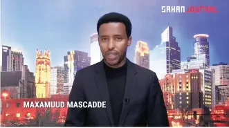  ??  ?? } Broadcast journalist Maxamuud Mascadde answers COVID-19 questions in Somali for the Sahan Journal’s “COVID-19 Vaccine: Frequently Asked Questions” video series.