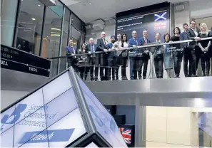  ?? Picture: Scottish Cahmbers of Commerce. ?? Scottish Chambers Network’s trip to the capital included a visit to the London Stock Exchange.