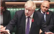  ?? PHOTO: AP/PTI ?? Britain’s PM Boris Johnson at the election debate in the House of Commons