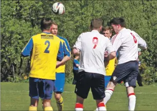  ??  ?? Craig MacEwan scores the second goal for Saints.