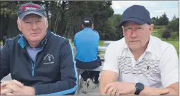  ?? (Pic: John Ahern) ?? Reinder Kouwenberg from Castlelyon­s and his friend, John Cusack, who took part in last Friday’s golf classic.