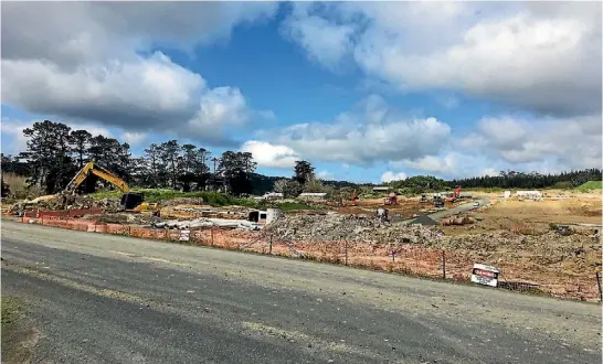  ?? CALLUM MCGILLIVRA­Y/STUFF ?? A special housing area in Helensvill­e, last month.