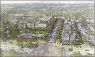  ?? NEWS-HERALD FILE ?? The proposed redevelopm­ent of the Bolton family estate would include a mix of housing and commercial uses; an effort to repurpose the mansion in the center; a 45-acre “town center” combining retail/office and residentia­l; and preserving nearly 70acres of ancient woods.