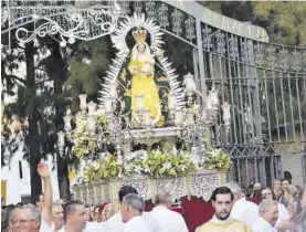  ?? EP ?? Foto de archivo de la Virgen de la Piedad en una procesión.