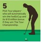  ?? ELLEN J. HORROW, JANET LOEHRKE/USA TODAY ?? 1 – 1. Bryson DeChambeau, 2. Justin Rose,3. Tony Finau, 4. Dustin Johnson and5. Justin ThomasSOUR­CE PGA Tour