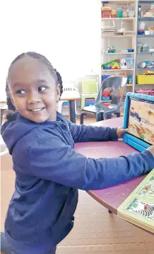  ??  ?? A PUPIL at the L.U.C.C.A Support and Care Centre.
| SUPPLIED