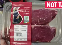  ?? ?? No security tags required: Meat for sale in SuperValu in Firhouse, left NOT TAGGED