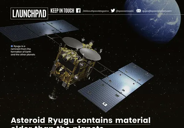  ?? ?? Ryugu is a remnant from the formation of Earth and the other planets