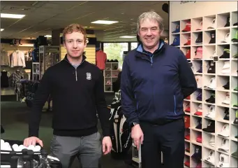  ??  ?? Diarmaid Fraser and David Keating of Killarney Golf & Fishing Club’s Pro Shop.