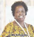  ??  ?? Ms Simukoko