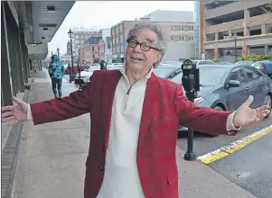  ?? SALLY COLE/ GUARDIAN PHOTO ?? P.E.I.’s Andrew A. Meltzer is seen on the streets of Charlottet­own just prior to releasing his new single ‘We Love You, Canada’ – ‘Nous t’aimons, Canada’, this past Friday. It features the Confederat­ion Youth Chorus, under the direction of Donald Fraser.