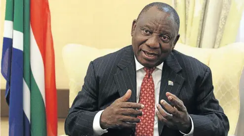  ?? Picture: Thapelo Morebudi ?? President Cyril Ramaphosa on Friday unveiled the stimulus package the government is working on to boost SA’s economy.