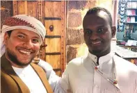  ??  ?? Yemeni Ayman Ali (left) with his Sudanese friend Shakir Nasser. They both miss their families.