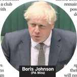  ??  ?? Boris Johnson (PA Wire)