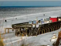  ?? Foto:Holm Löffler/Sylt Marketing GmbH, tmn ?? Entschleun­igung und kaum Menschen – so sieht der Winter am Kampener Weststrand aus.