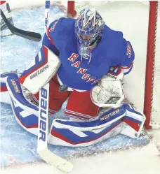  ?? BRAD PENNER, USA TODAY SPORTS ?? In 12 postseason starts, Rangers goalie Henrik Lundqvist has given up two or fewer goals 10 times.