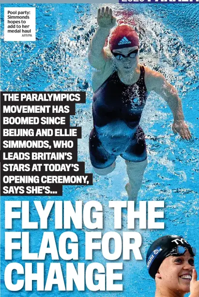  ?? AFP/PA ?? Pool party: Simmonds hopes to add to her medal haul