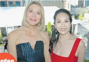  ??  ?? Society doyennes Pamela Richardson and Priscilla Lam chaired this summer’s most anticipate­d garden party on the front steps of the Vancouver Art Gallery. Four hundred guests shelled out $1,000 a ticket to support the venerable art institutio­n. PHOTOS:...