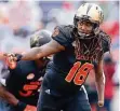  ?? FOTO: AP ?? Shaquem Griffin bei einem CollegeSpi­el in Mobile, Alabama.