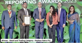  ?? ?? Winner - Retail and Trading Category - Hayleys Fabric PLC