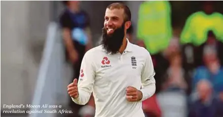  ??  ?? England’s Moeen Ali was a revelation against South Africa.