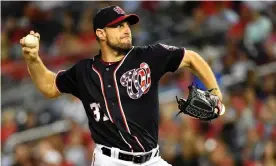  ?? Photograph: Brad Mills/USA Today Sports ?? Max Scherzer brings an unmatched intensity to the starting pitcher’s role for Washington.