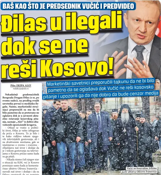  ??  ?? Vučić sa kosovskim Srbima posle ubistva Olivera Ivanovića