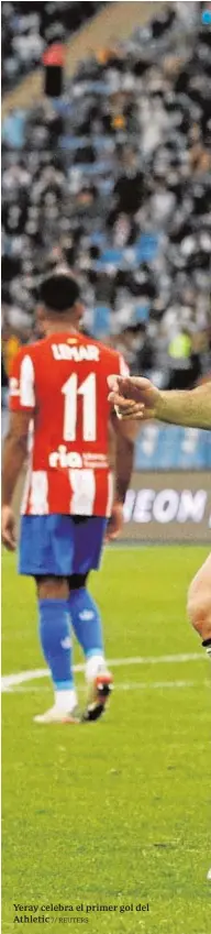  ?? // REUTERS ?? Yeray celebra el primer gol del Athletic