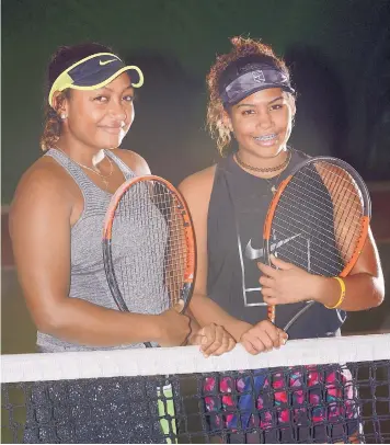  ?? JIM THOMPSON/JOURNAL ?? Ivana Corley, 18, and her sister Carmen Corley, 16, have been playing tennis since they were in elementary school. They’ve won singles and doubles tennis matches in local, regional and national tournament­s.