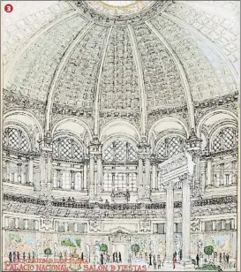  ??  ?? 3. Sala de festes. Perspectiv­a interior d’una sala de festes proposada el 1927 per a la sala oval del Palau Nacional.