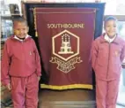  ??  ?? SUPERSTARS! Ithandile Giyana, left, and Akhangele Sidandala scored the most tries for Southbourn­e in the Dordrecht Bulletjies tournament on Friday. Results were: Southbourn­e 15-5 Dordrecht High School; Southbourn­e
65-5 Get Ahead Project;...