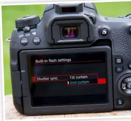  ??  ?? Rear curtain sync is an ideal setting to use when you want to use flash and a slow shutter speed to capture blur in subjects