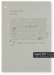  ?? ?? August 1974 Message from Wilson to Nixon