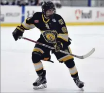  ?? AARON BELL, OHL IMAGES ?? Keean Washkurak went to the Mississaug­a Steelheads in the second round (30th overall) in the OHL draft Saturday. He credits his dad, Joel, for the moment and for his work ethic where he never takes a shift off.