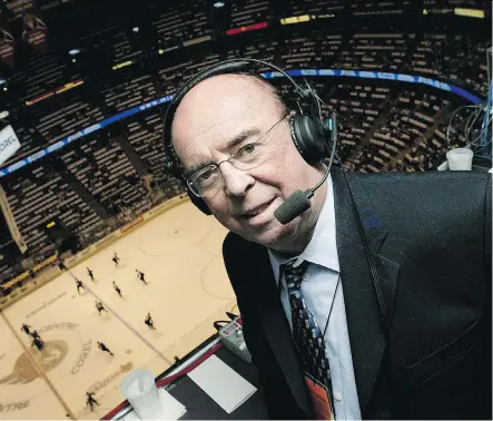  ?? FILES ?? Hockey Night in Canada announcer Bob Cole will call his final game on the last Saturday night of the season, when the Maple Leafs visit Montreal.