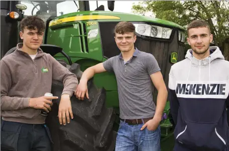  ??  ?? Taking part in the vintage run in Cassagh in aid of the Haughton Hospital were Sean Costello from Ramsgrange; Liam Clarke, Ramsgrange and Kevin Rowe, Campile.