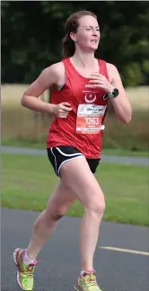  ??  ?? Laura Roche running in the Rock ‘n’ Roll half marathon.