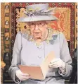  ?? FOTO: CHRIS JACKSON/AP ?? Queen Elizabeth II während ihrer Thronrede.
