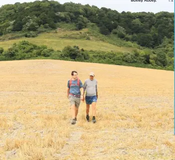  ??  ?? ABBOT’S LARDER Boxley and Boarley Warrens (the strips of grassy downland below) provided rabbit meat to Boxley Abbey.