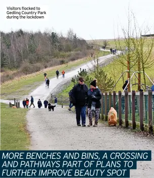  ?? ?? Visitors flocked to Gedling Country Park during the lockdown