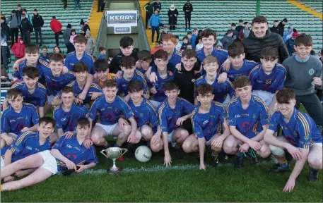  ??  ?? Tralee CBS The Green who were victors over St Brendan’s Killarney in the Russell Cup final at Austin Stack Park,Tralee