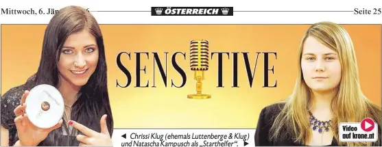  ??  ?? Chrissi Klug (ehemals Luttenberg­e & Klug) und Natascha Kampusch als „Starthelfe­r“.