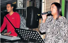  ?? ?? Dalilyn Naidoo and Ronelle Ramsamy from Shalom Lighthouse Empangeni performed two wonderfull­y appropriat­e music items