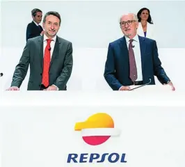  ?? EUROPA PRESS ?? Imaz (izquierda) y Brufau, consejero delegado y presidente de Repsol