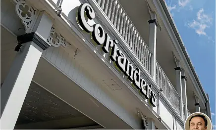  ?? ALDEN WILLIAMS/STUFF ?? The owner of Coriander’s Ethnic Indian Restaurant­s, Amar Deep Singh (inset) will face charges of worker exploitati­on in May. His assets were frozen in December but the businesses are still trading.